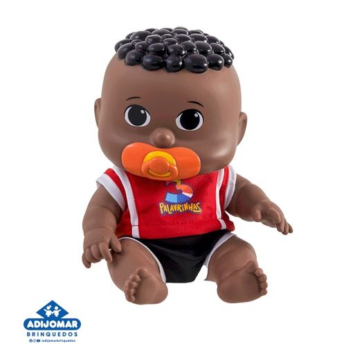 Brinquedo Boneco De Vinil 3 Palavrinhas Linha Baby Davi Adijomar