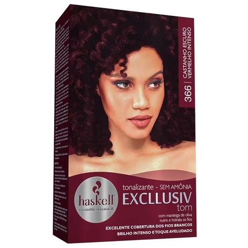 Tonalizante 366 Castanho Escuro Vermelho Intenso Haskell