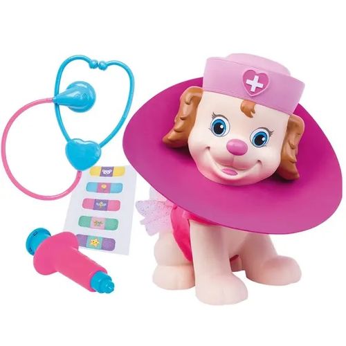 Cachorro De Brinquedo Esquadrão Pet Dodói Rosa Super Toys