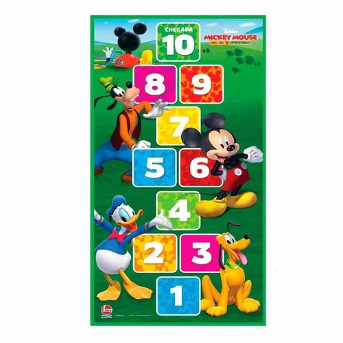 Tapete Amarelinha Mickey Líder Brinquedos