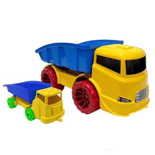 Caminhão Caçambão Com Caçambinha Fox Toys