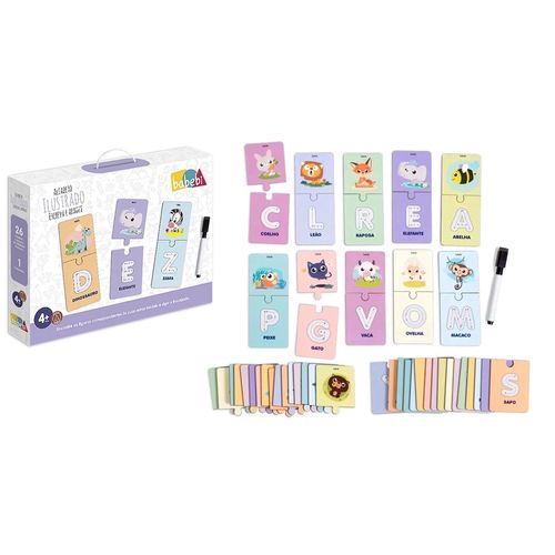 Brinquedo Alfabeto Ilustrado Escreva e Apague 6047 Babebi