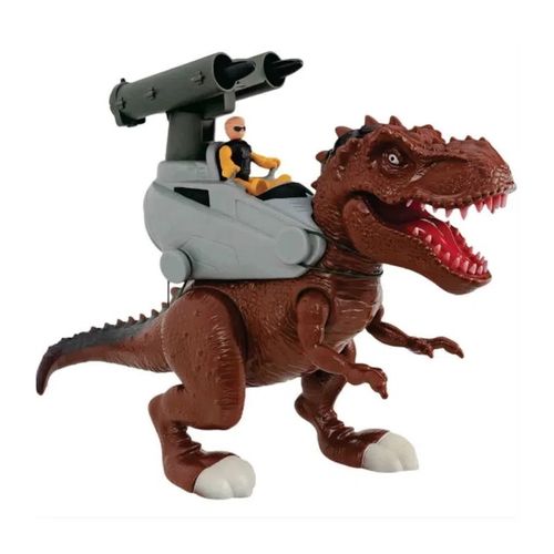 Dinossauro Articulado Rex Attack Lança Míssil 28cm Adijomar