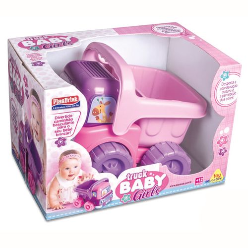 Caminhão Little Truck Girls Baby Basculante 26cm Plasbrink