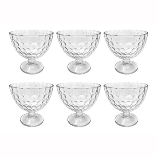 Conjunto 6 Taças de Vidro para Sobremesa Bubble 7818 Lyor