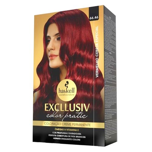 Kit Coloração 66.46 Vermelho Cereja Especial Excllusiv Color Pratic Haskell