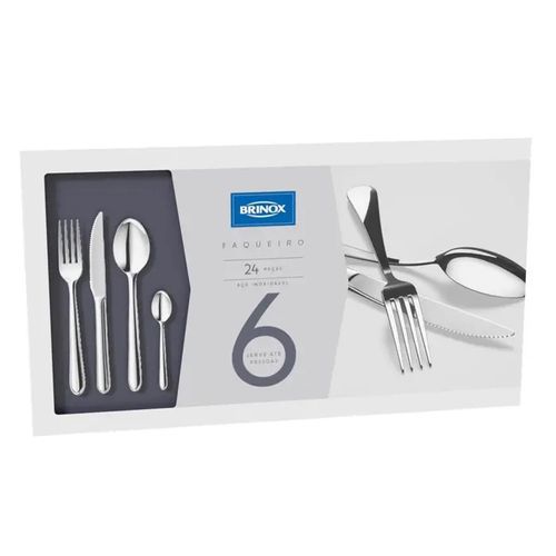 Faqueiro Bellagio 24 Peças 5103/102 Brinox