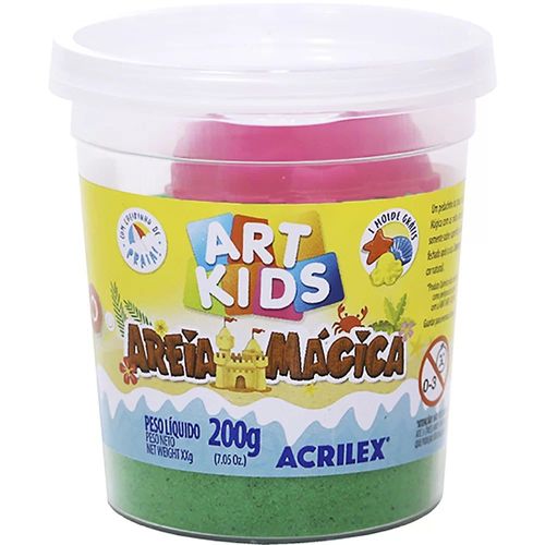 Slime Areia Mágica Art Kids Com Forminha 5912 Cores Sortidas Acrilex