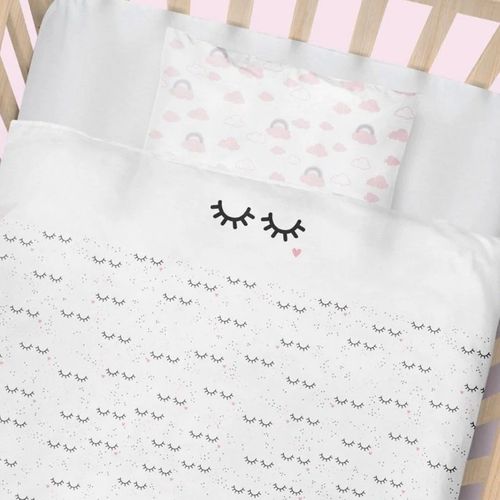 Jogo De Lençol Para Berço Americano Cílios Papi Baby