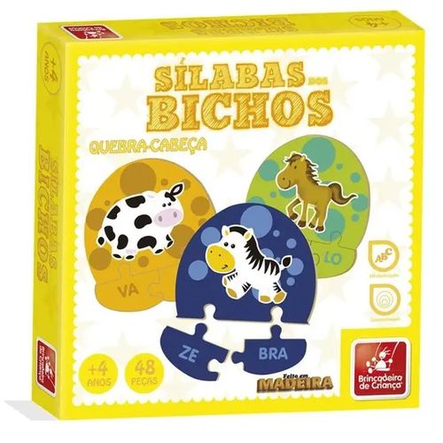 Jogo Silabas Dos Bichos Brincadeira De Criança