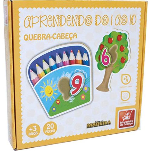 Quebra Cabeça Montando Os Números Do 1 Ao 20 Brincadeira De Criança
