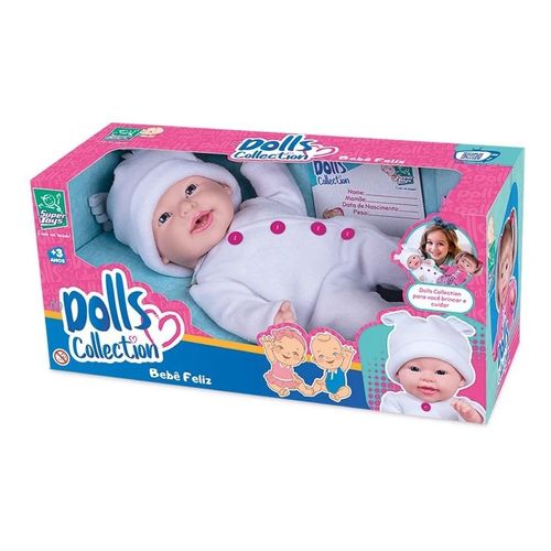 Boneca Bebê Dolls Collection Bebê Feliz Super Toys