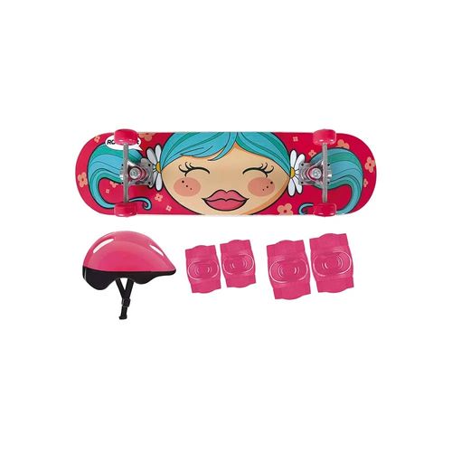 Kit Skate Infantil Rosa Mor