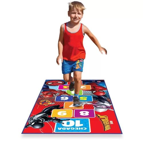 Tapete Amarelinha Homem Aranha Líder Brinquedos