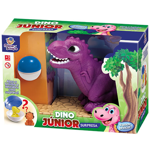 Boneco Dinossauro Dino Junior Surpresa Mister Brinque