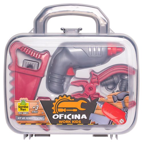Maletinha Kit De Ferramentas Oficina Work Kids Samba Toys