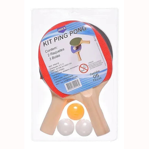 Kit Ping-pong Com 5 Peças Javick
