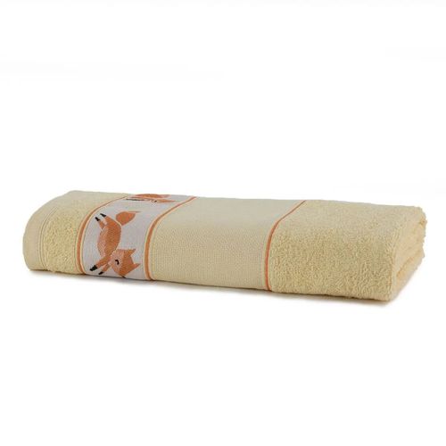 Toalha de Banho para Pintar e Bordar Little Creme Santista