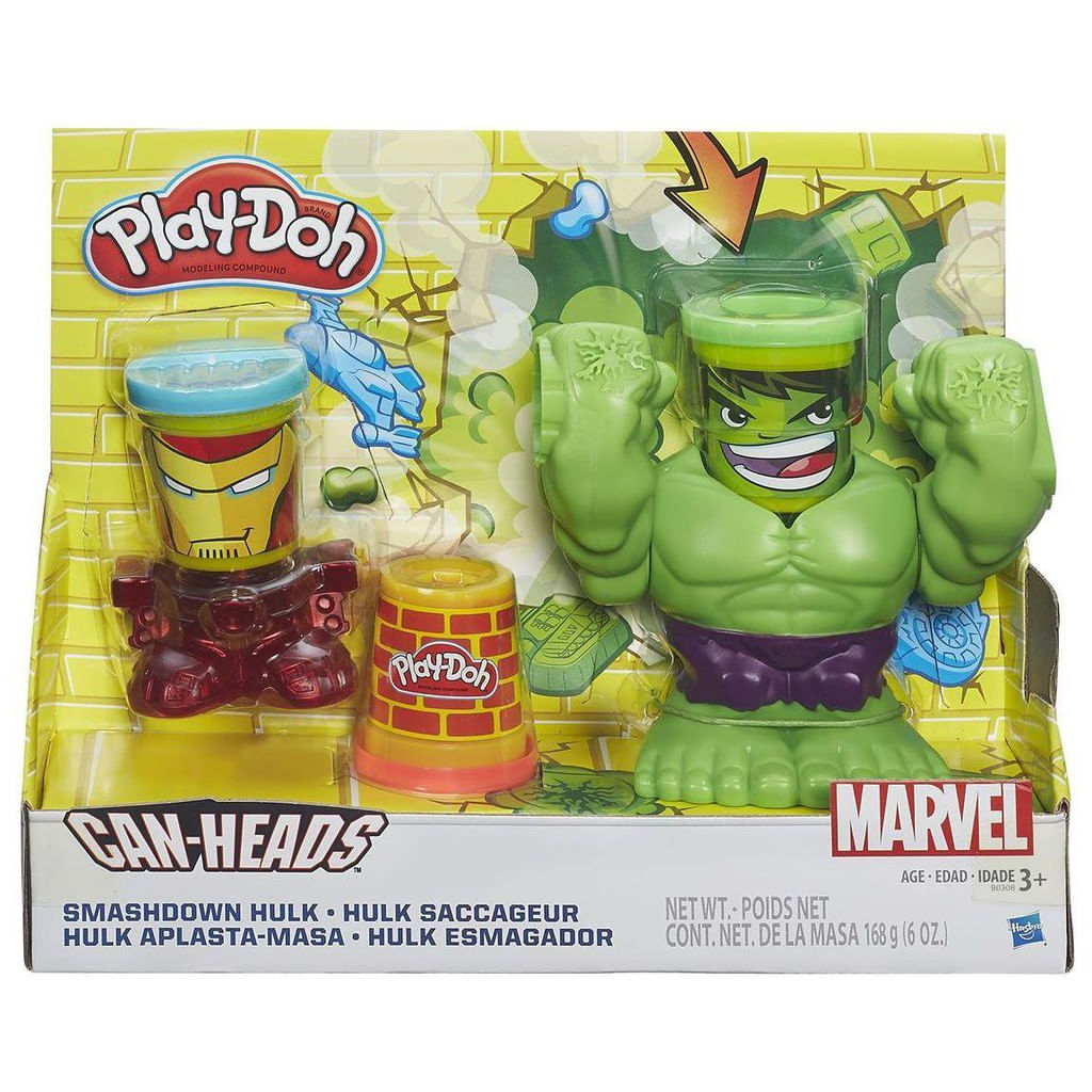 Play-Doh Marvel Pote Hulk Esmaga Hasbro - Sacolão.com