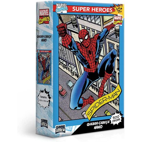 Quebra Cabeça 500pçs Super Heroes Marvel Comics Homem Aranha Toyster