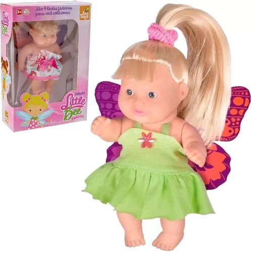 Boneca Fadinha Com Franja Little Bee Loira Bee Toys