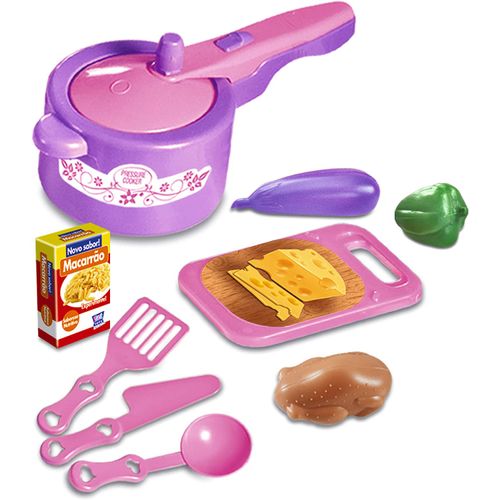 Kit Cozinheiro Com Panela De PressAo Rosa Zuca Toys