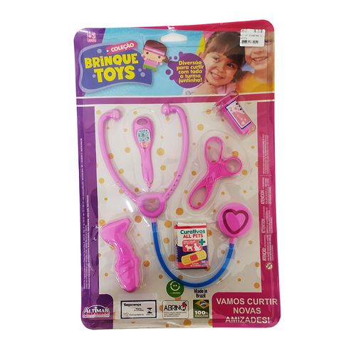 Brinquedo Kit Veterinário Rosa Zuca Toys