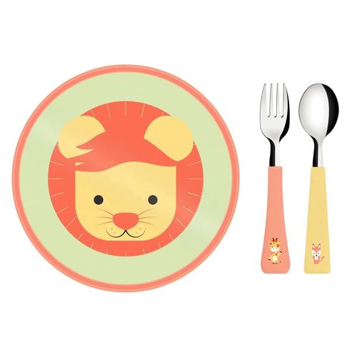 Jogo Alimentação Infantil Baby Friends Colorido 3 Pçs Tramontina