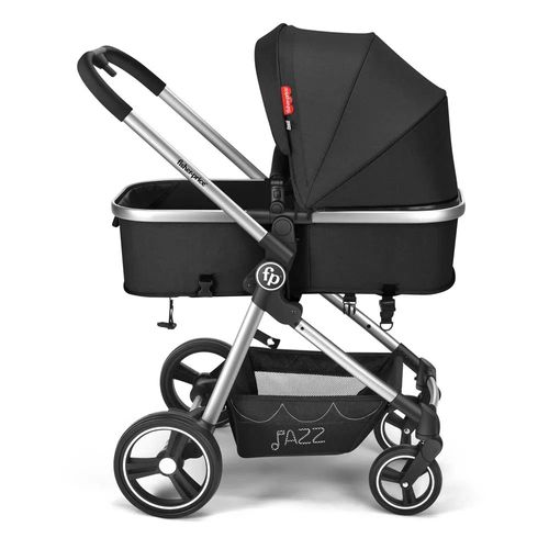 Carrinho Passeio 2 em 1 Assento Moisés Jazz 0-15kgs Preto Fisher-Price - BB430