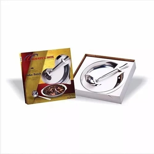 Conjunto 2 Peças Para Servir Feijão Madefer Inox