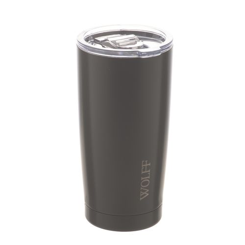 Copo Térmico de Aço Inox Preto com Tampa 600ml Wolff
