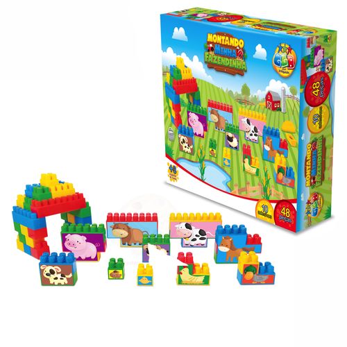 Jogo Montando Minha Fazendinha 48 Peças GGB Brinquedos