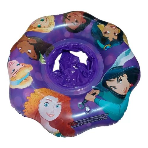 Boia Infantil Inflável Circular Com Fralda Princesas Disney Etilux