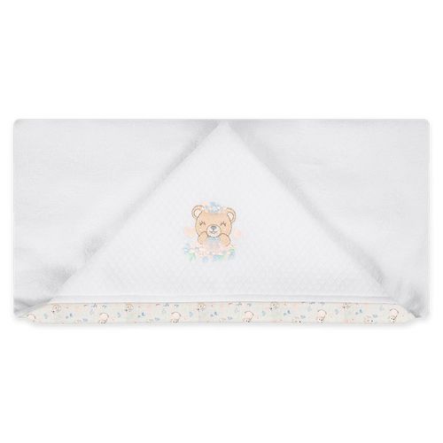 Toalha De Banho Com Capuz Bosque Encantado Off White Hug