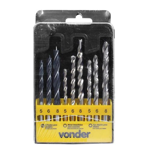 Jogo De Brocas 9 Peças Vonder