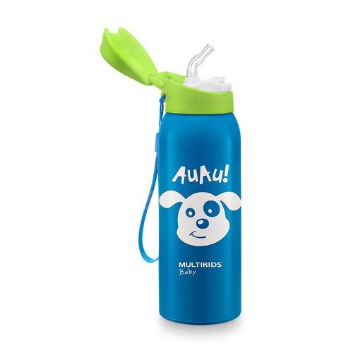 Copo Térmico com Canudo Keep it Cool Azul Multikids Baby BB1105