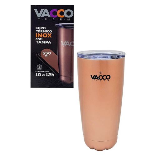 Copo Térmico Inox Com Tampa Cobre Vacco