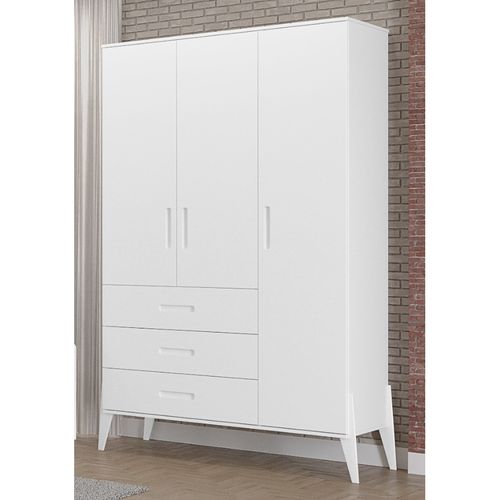 Roupeiro Emilly Branco Acetinado Canãa