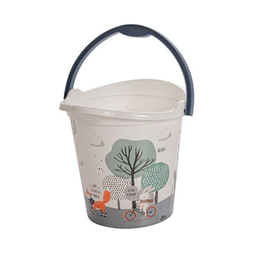 Balde Infantil 8L Decorado Bichinhos 13395 Azul Plasútil