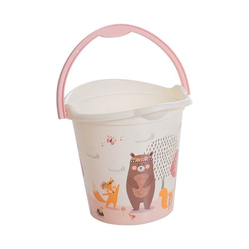 Balde Infantil 8L Decorado Bichinhos Rosa 13360 Plasútil