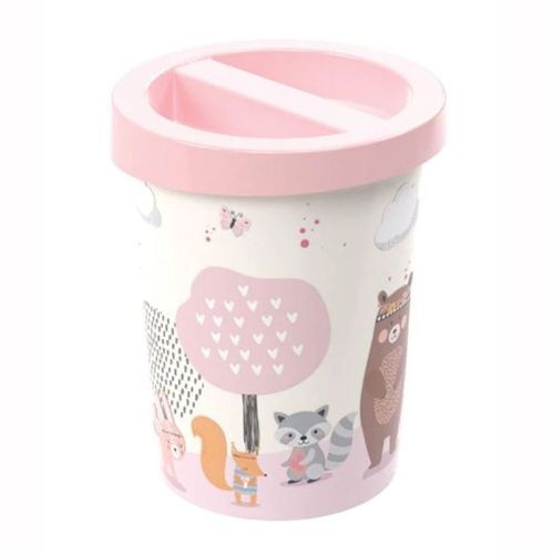 Lixeira Infantil 5,3L Bichinhos Rosa 13364 Plasútil