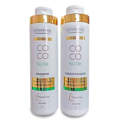 Kit Shampoo e Condicionador Coco Nutri 1L Kerabrasil