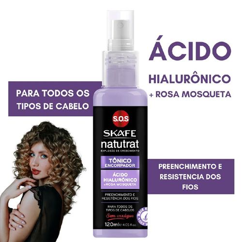 Tônico Encorpador Ácido Hilaurônico + Rosa Mosqueta 120ml Skafe