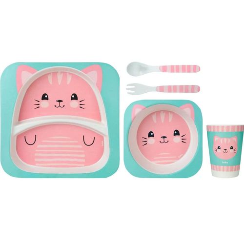 Kit Refeição Bambu Gatinha 13209 Buba