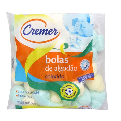 Algodão em Bolas Colorido 50g Cremer