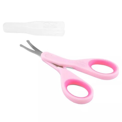 Tesoura para Recém-nascidos com Protetor Rosa 59121 0m  Chicco