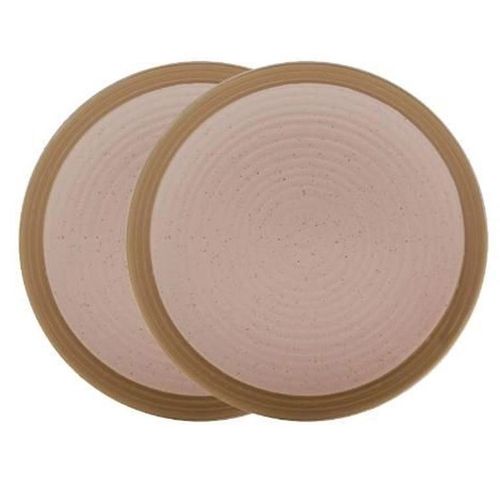Conjunto 2 Pratos de Cerâmica para Sobremesa Rosa 20,5cm 35389 Bom Goumert