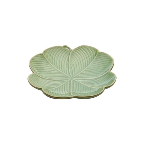 Folha Decorativa De Cerâmica Banana Leaf Verde Lyor