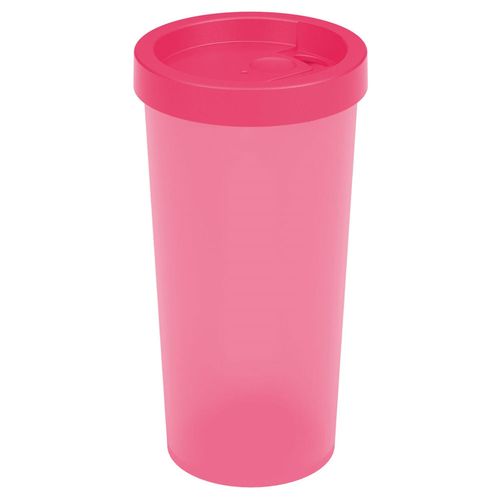 Copo Com Tampa Nutri 500ml Rosa Coza