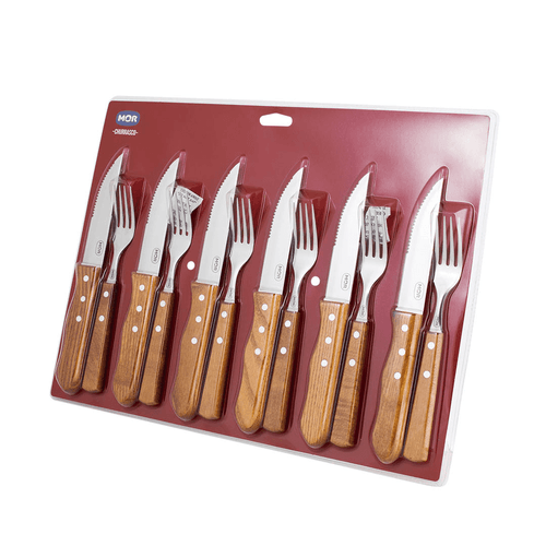 Conjunto Churrasco Garfo E Faca 3931 Mor